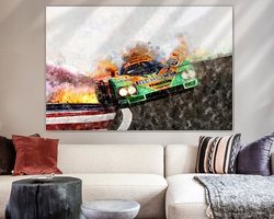Mazda 787B by Theodor Decker on canvas, poster, wallpaper and more